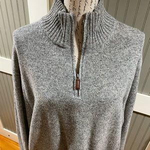 JCrew Lambswool zip-neck Sweater